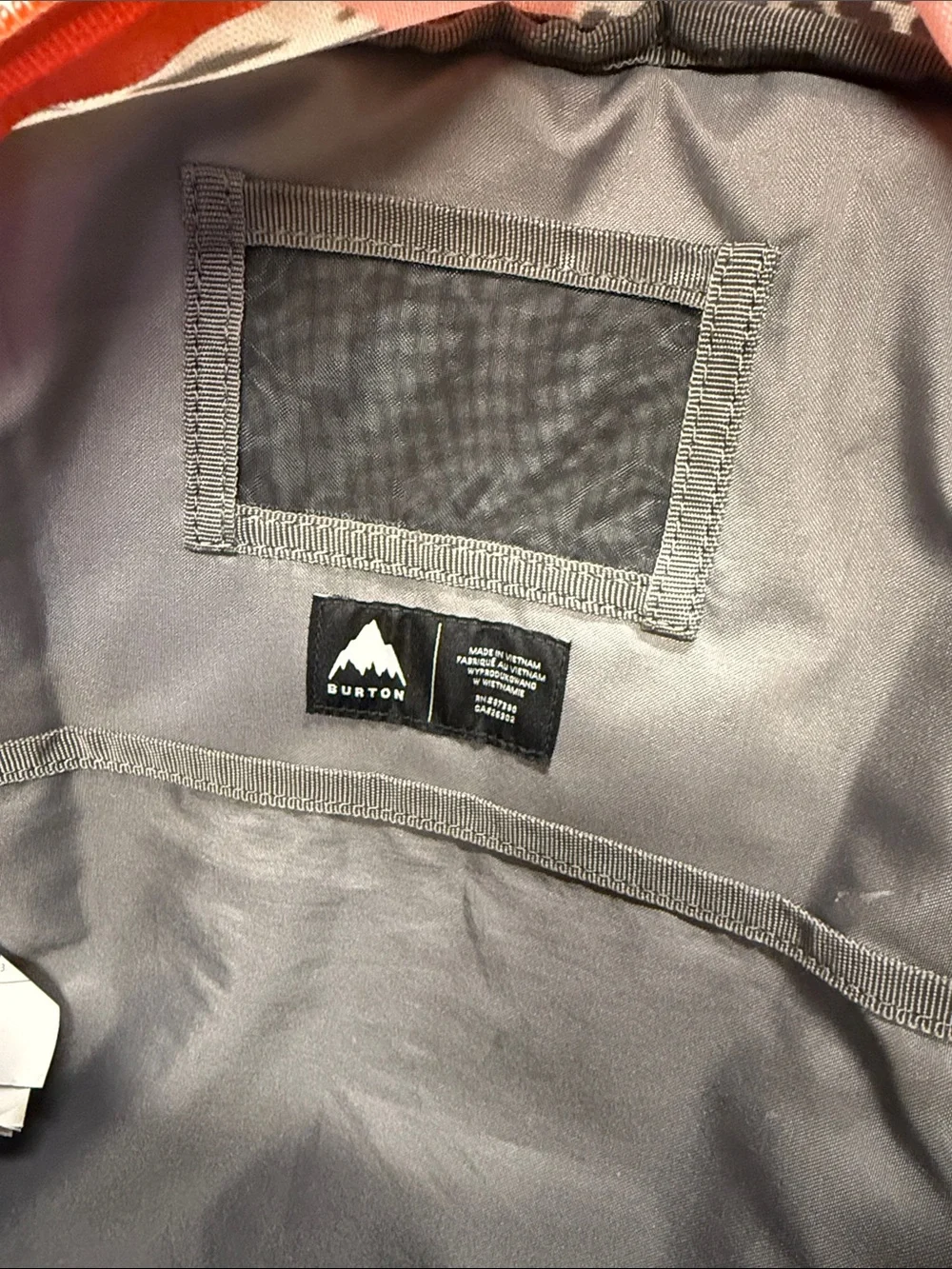 Burton Coral and White Patterned Daypack